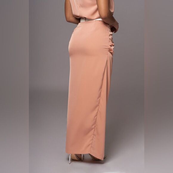 JLuxlabel Peach Jamila Drape Skirt Size Small NWT Hotliday event date night - Picture 2 of 10